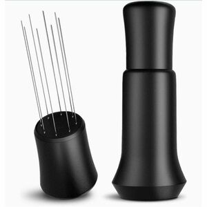 NEW Coffee Espresso Stirrer Aluminum with Stand 100% Metal Black - Highly Rated